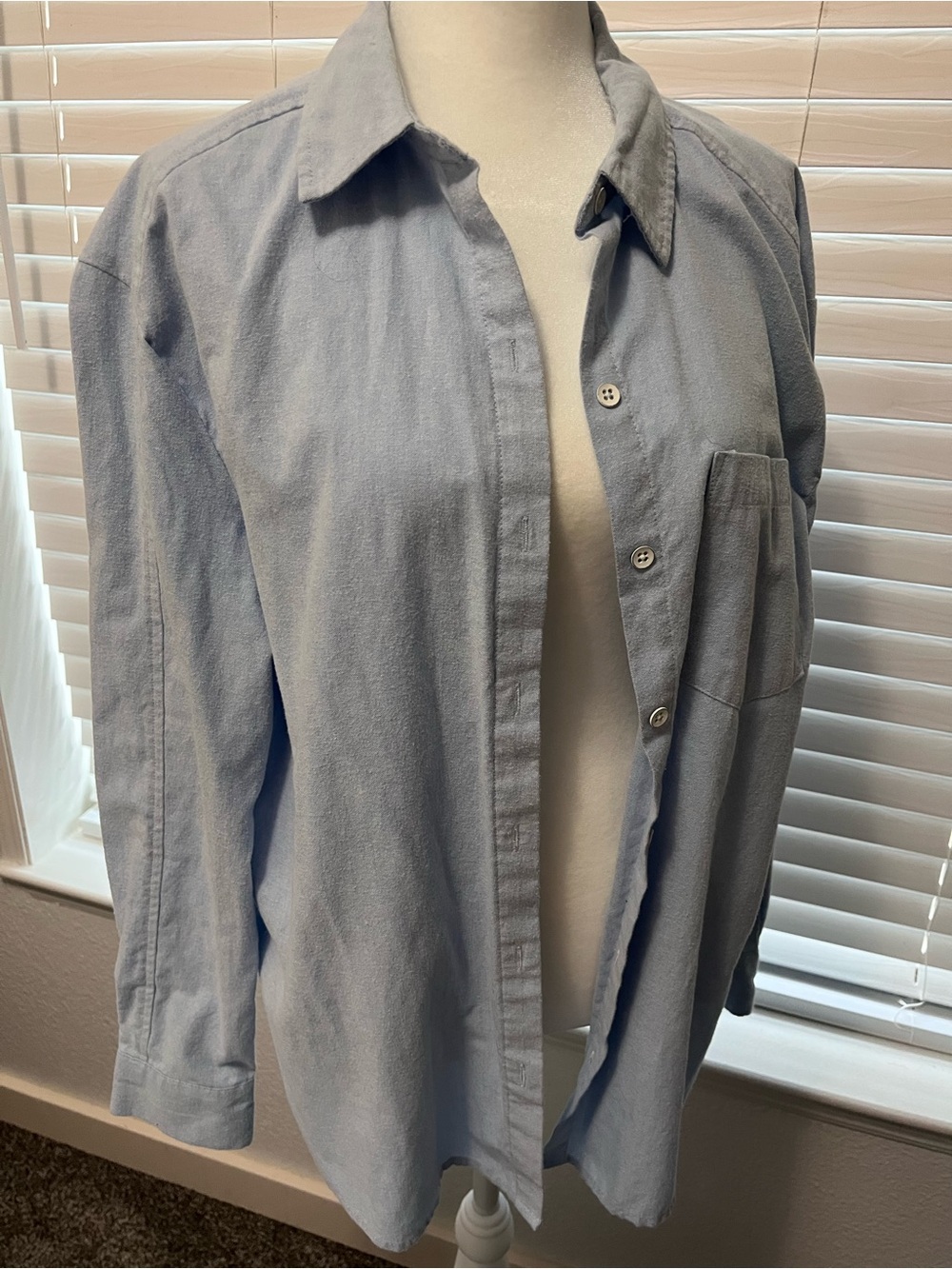 Light Blue Women's Button-Down Shirt